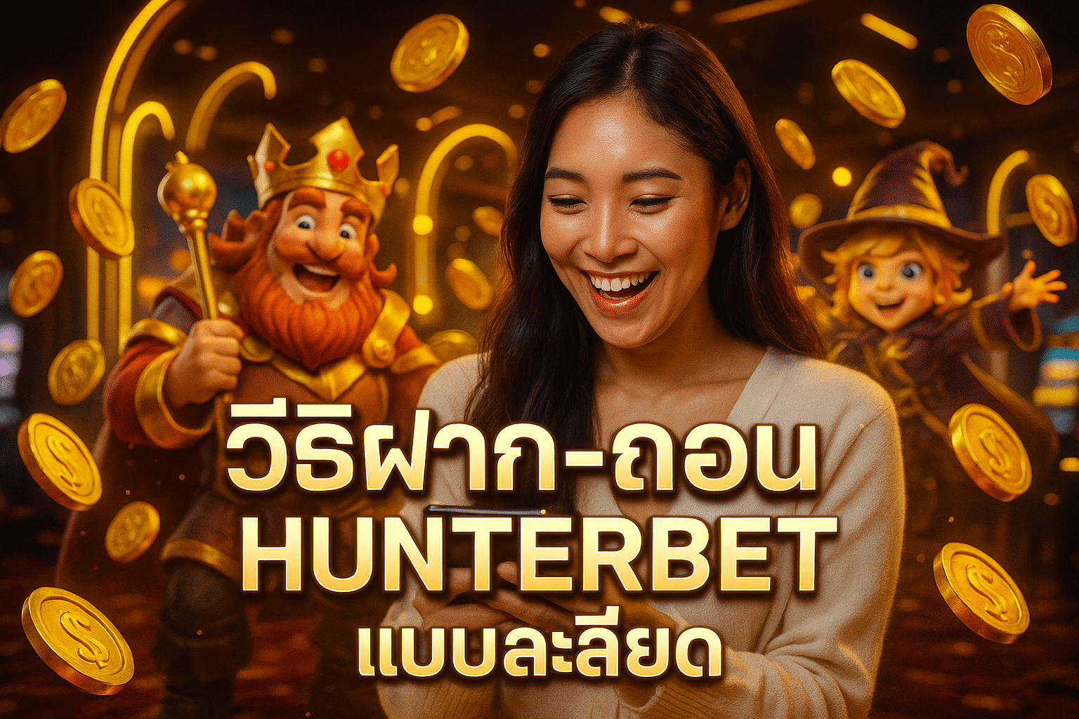 วิธีฝาก-ถอน HUNTERBET แบบละเอียด